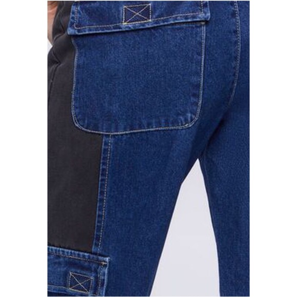 F21 ~Contrast-Panel High-Rise Dad Jeans (NWT) - Picture 4 of 9